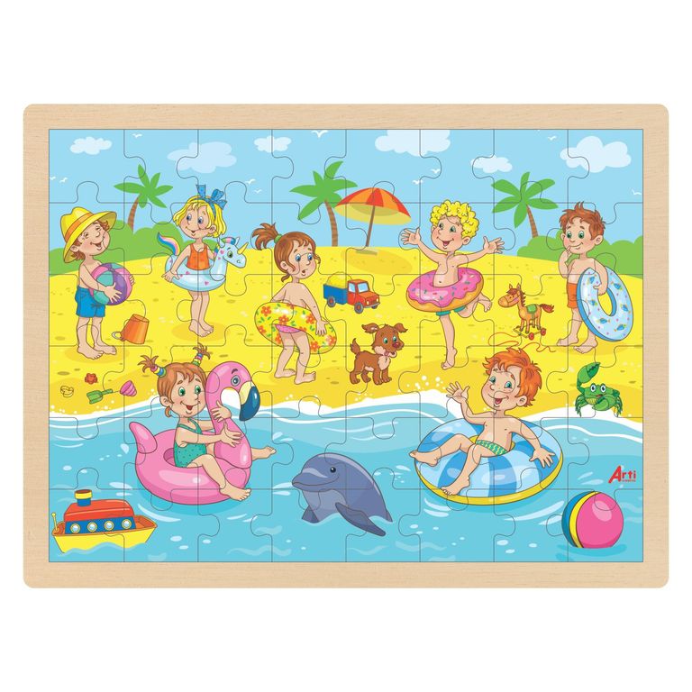 Rompecabezas Arti Creativo 48 Piezas Veraneando Madera