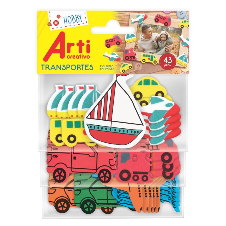 Stickers Arti Creativo Transportes Bolsa 43 Und