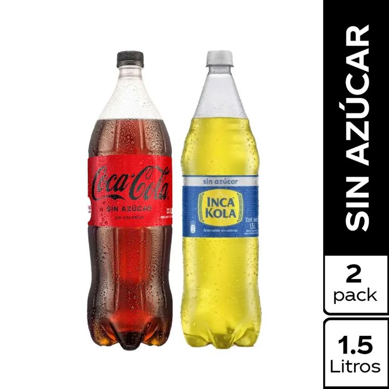 Pack Inca Kola 1.5 L + Coca-Cola Sin Azúcar 1.5 L