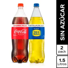 COCA COLA - Gaseosa Inca Kola 1.5 L + Gaseosa 1.5 L