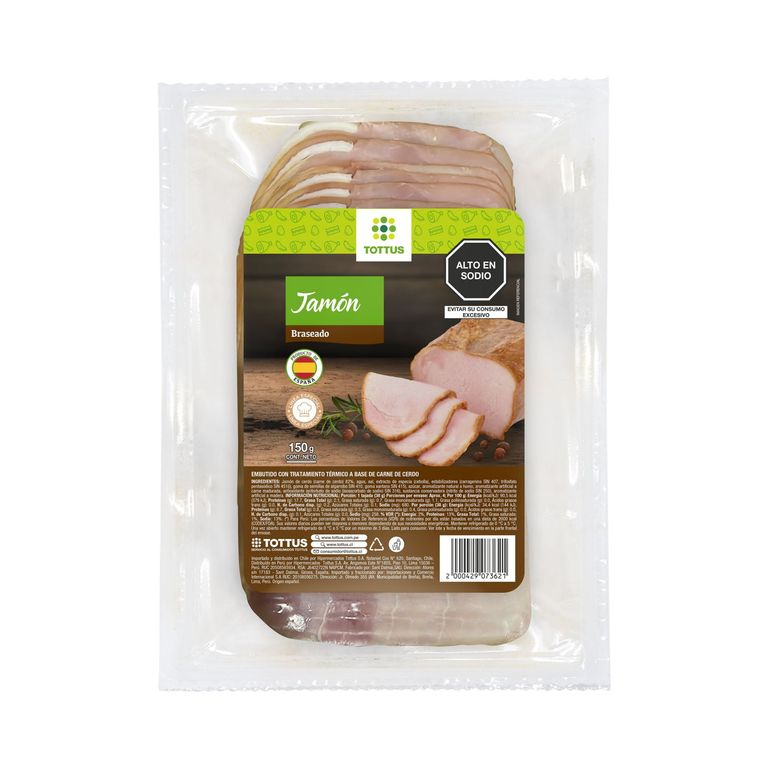 Jamon Braseado Tottus Empaque 150 g