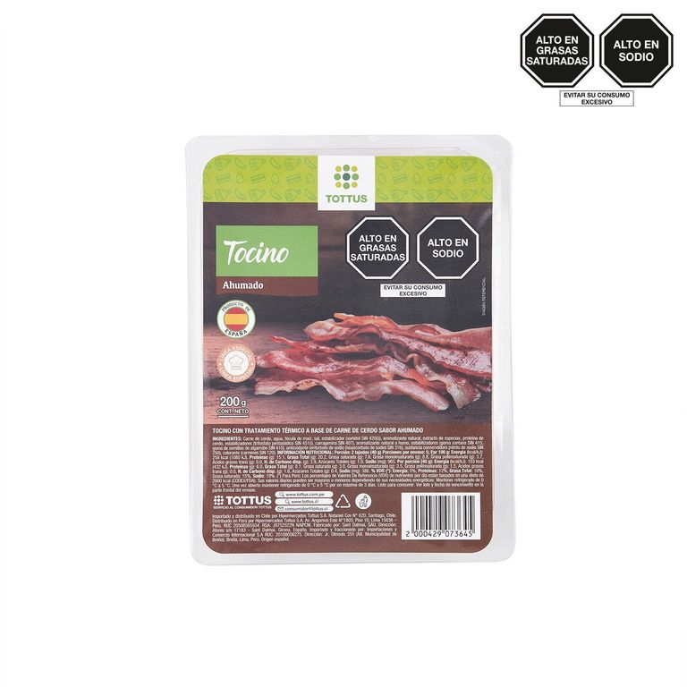 Tocino Tottus Ahumado Empaque 200 g