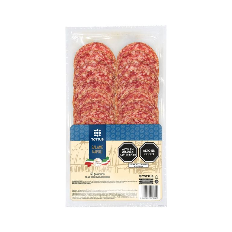Salame Tottus Nápoli Empaque 50 g