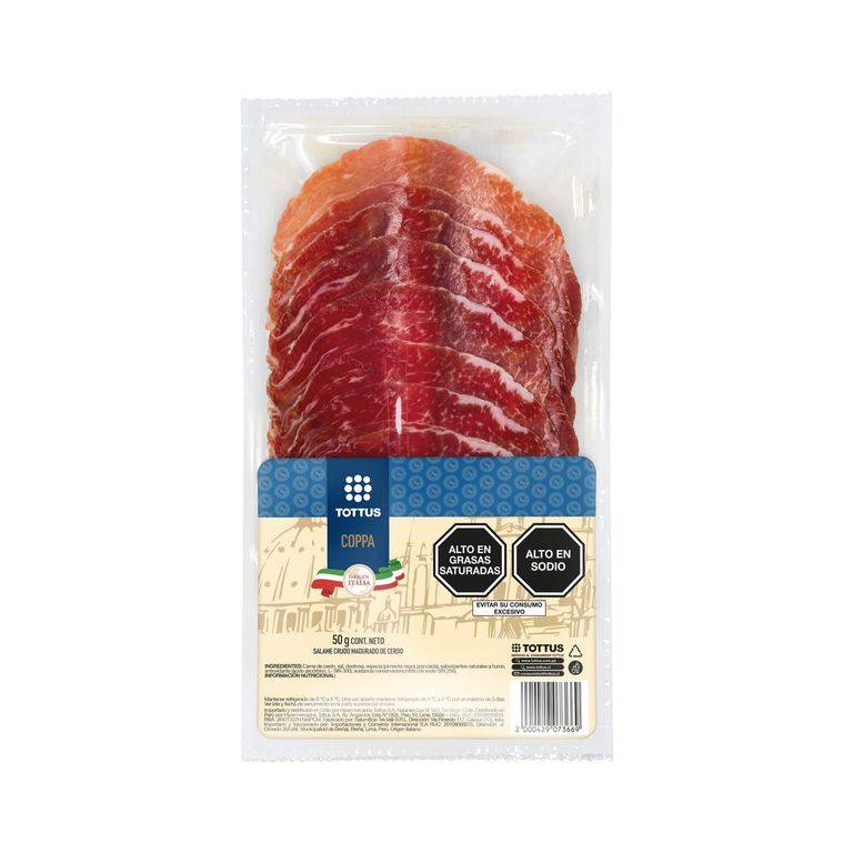 Salame Coppa Tottus Empaque 50 g