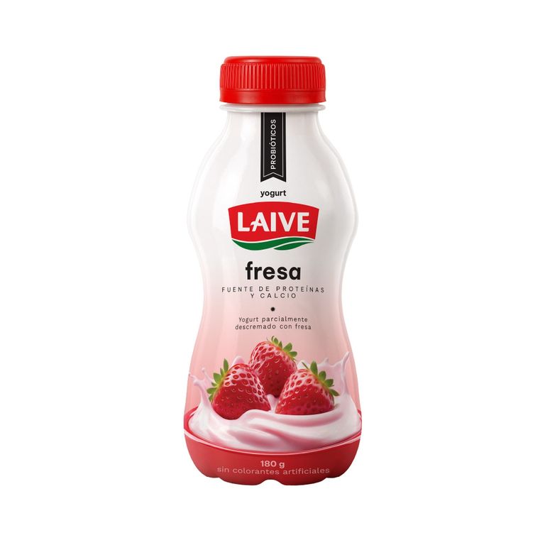 Yogurt Laive Probiótico Fresa Botella 180 g