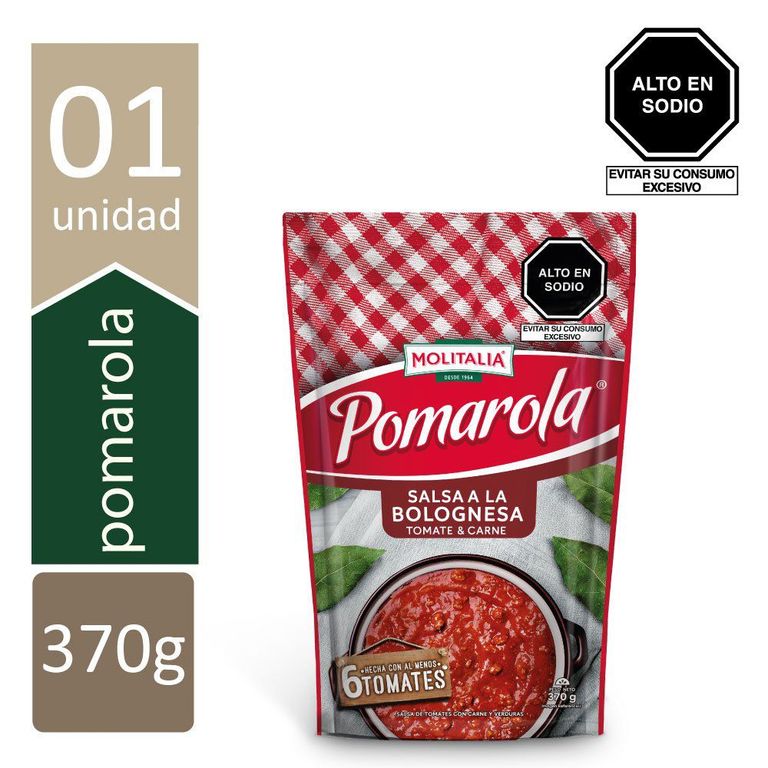 Salsa de Tomate Pomarola Bolognesa Bolsa 370 g