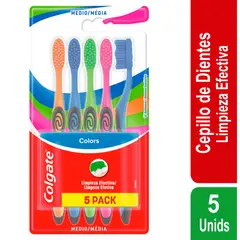COLGATE - Cepillo Dental Colgate Colores Pack 5 Und