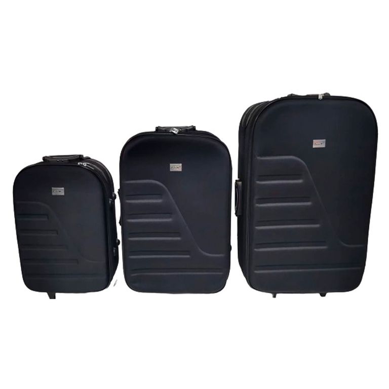 SET X3 MALETAS SOFT 360 NEGRA
