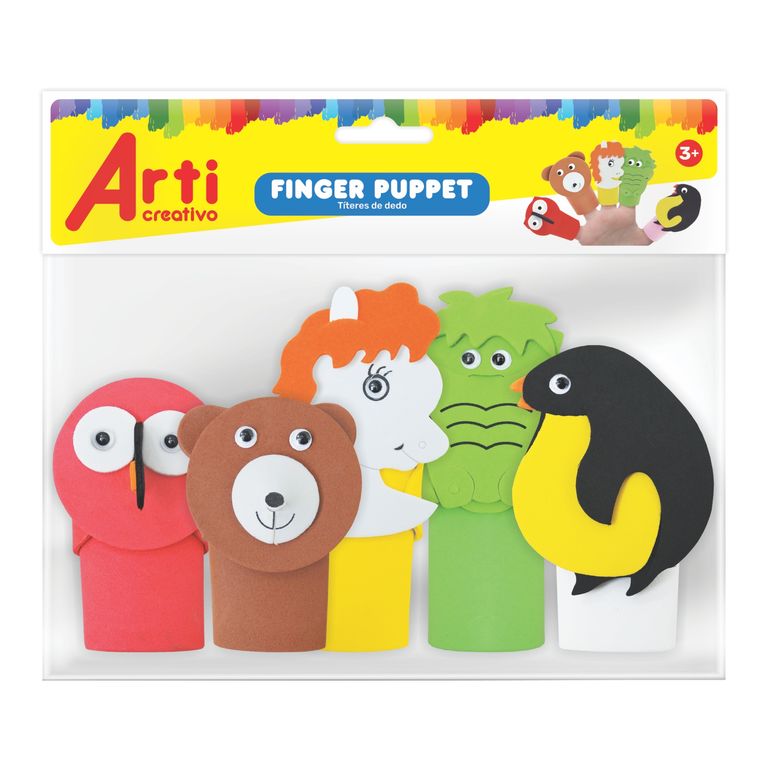 Títeres De Dedo Arti Creativo Bosque Bolsa 5 Und