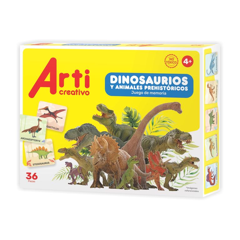 Memoria Arti Creativo Dinosaurios Caja 36 Piezas