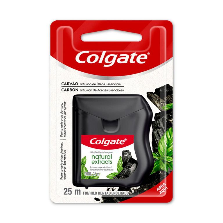 Hilo Dental Colgate Natural Extracts Carbón Envase 25 mts