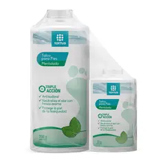 TOTTUS - Pack Talco para Pies Tottus Triple Acción Mentolado 250 g + 75 g