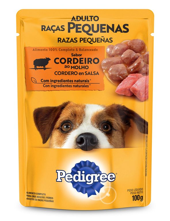 Alimento Húmedo Perros Adultos Pequeños Pedigree Cordero Doypack 100 g