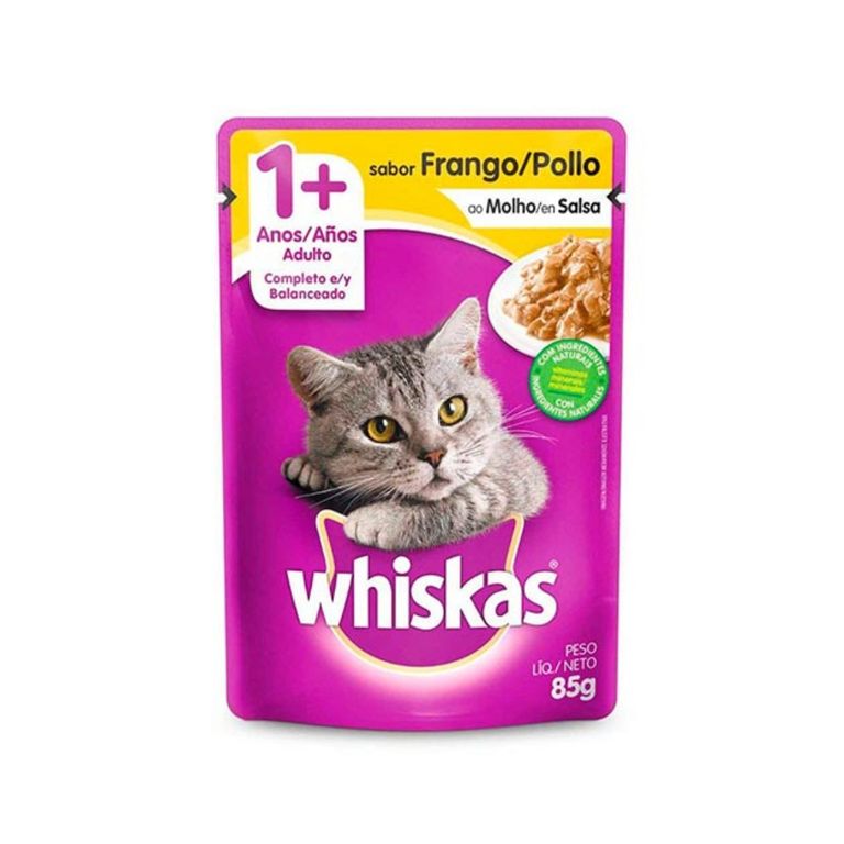 Alimento Húmedo Gatos Adultos Whiskas Pollo Doypack 85 g