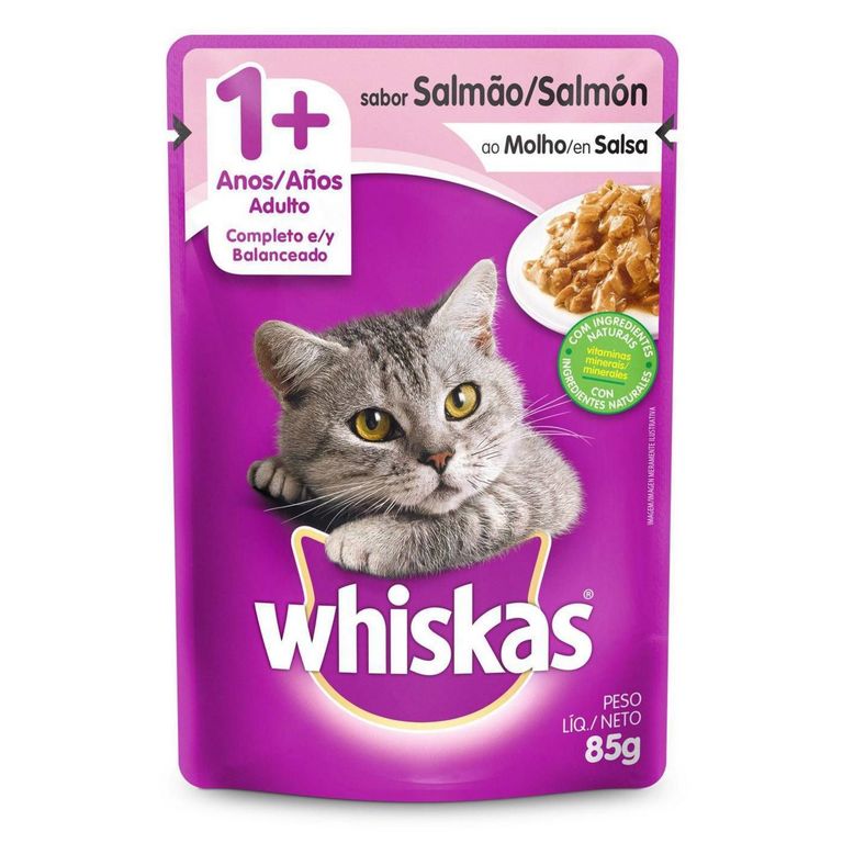 Alimento Húmedo Gatos Adultos Whiskas Salmón Doypack 85 g