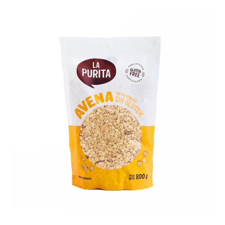 Avena en Hojuelas La Purita Sin Gluten Empaque 800 g
