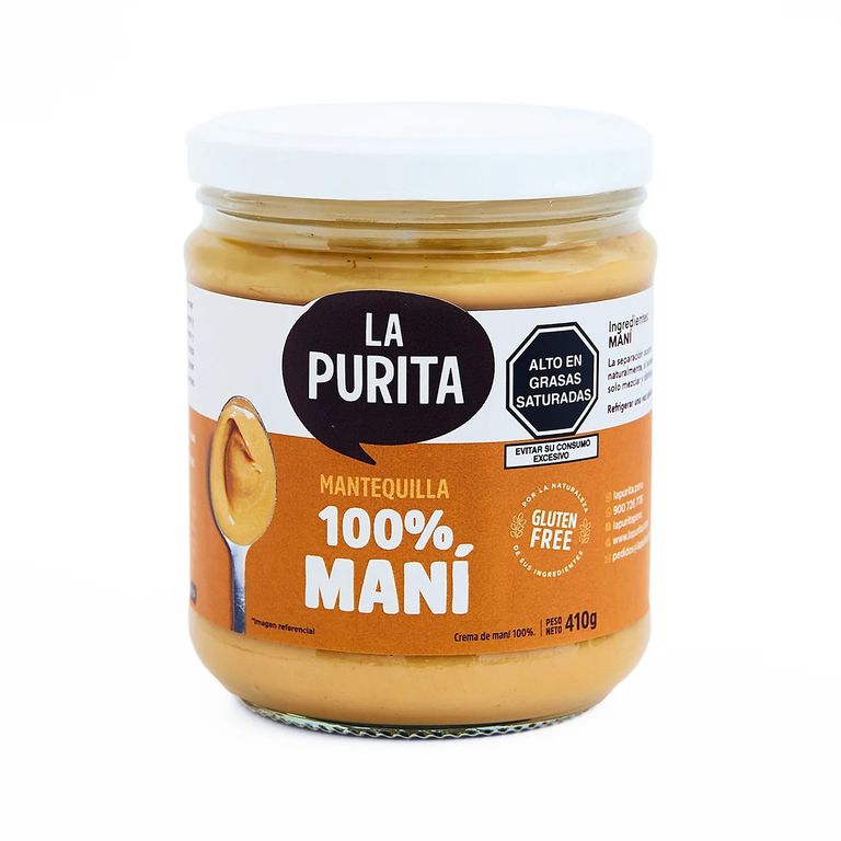 Mantequilla de Maní La Purita Empaque 410 g