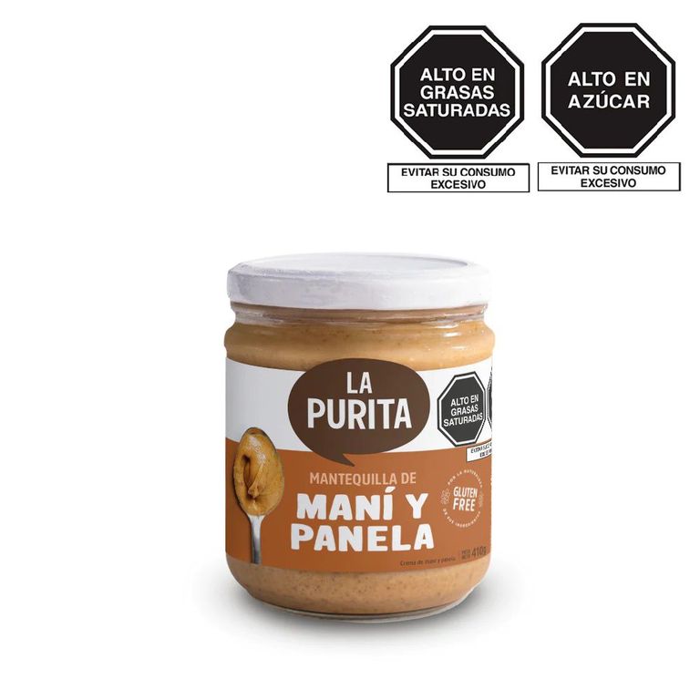 Mantequilla Maní con Panela y Sal de Maras La Purita Pote 410 g