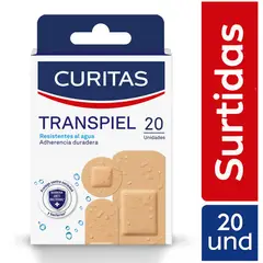 CURITAS - Adhesivas Transpiel Surtidas Caja 20 Und