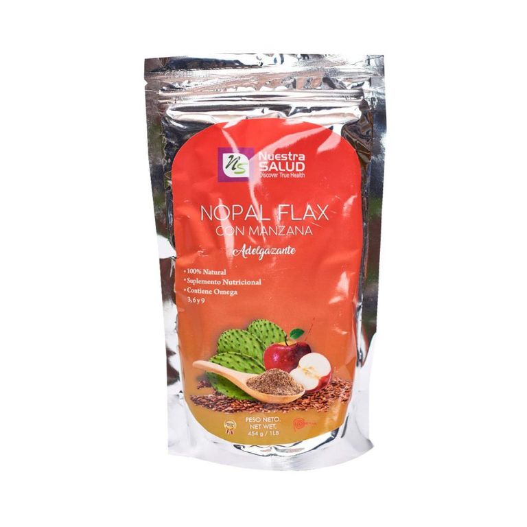 Nopal Flax con Manzana Nuestra Salud Bolsa 454 g