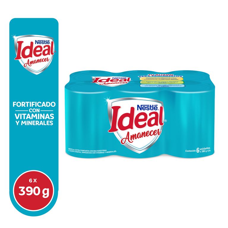 Mezcla Láctea Ideal Amanecer Sixpack Lata 390 g