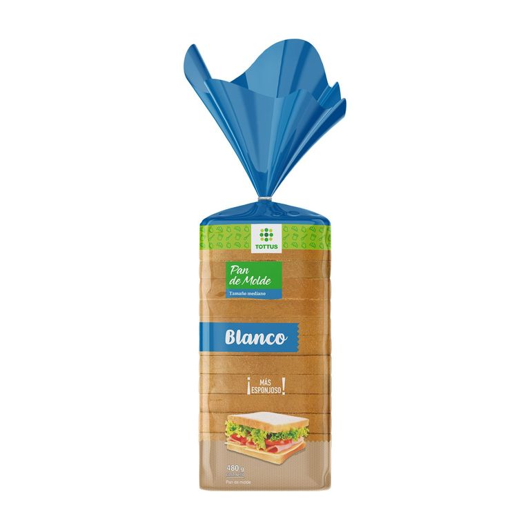 Pan Molde Blanco Tottus Bolsa 480 g