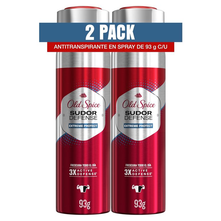 Antitranspirante en Spray Old Spice Sudor Defense Extra Protección Empaque 2 Und