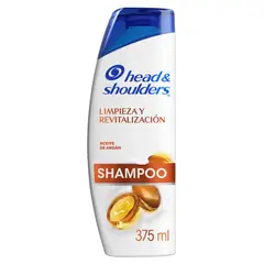 HEAD SHOULDERS - Shampoo Head Shoulders Limpieza Argan Botella 375 mL