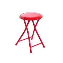Casa Joven - BANQUITO PLEGABLE REDONDO PLAST ROJO