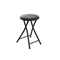 undefined - BANQUITO PLEGABLE REDONDO PLAST NEGRO