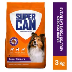SUPERCAN - Comida para Perro Super Can Adulto Sabor Cordero 3 kg