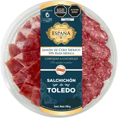 TOTTUS - Jamon Cebo 50% Raza Iberica Y Salchichon 100g