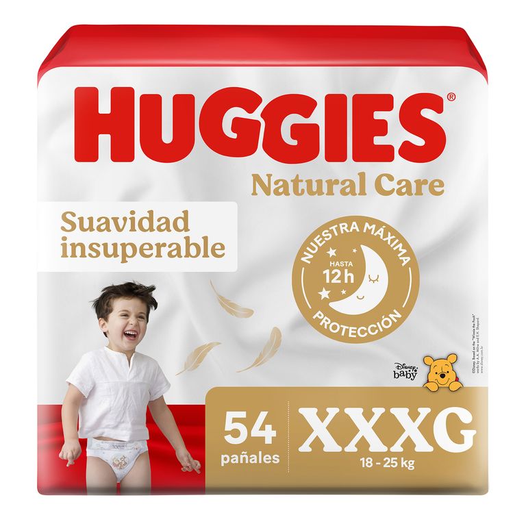 Pañales Huggies Natural Care Talla XXXG Empaque 54 Und