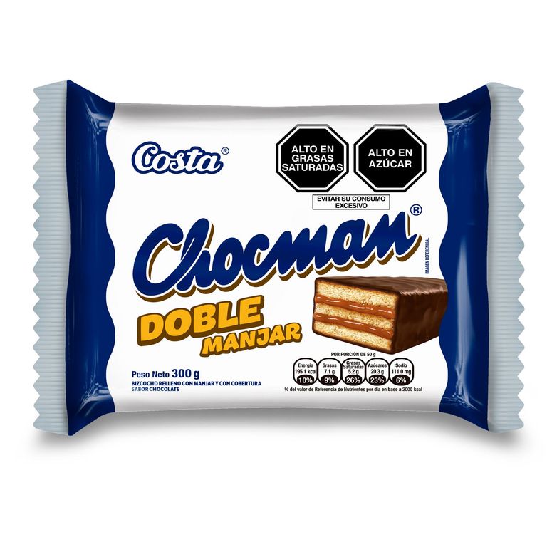 Bizcocho Chocman Doble Manjar Bolsa 50 g
