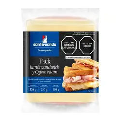 SAN FERNANDO - Pack San Fernando Jamón Sandwich 230 g + Queso Edam 108 g