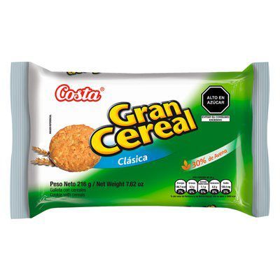Galleta Costa Gran Cereal Clásica Sixpack 216 g