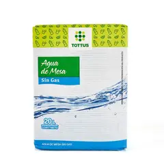 TOTTUS - Agua de Mesa Tottus Sin Gas Caja 20 L