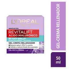 LOREAL PARIS - Gel Crema Anti-brillo Acido Hialuronico 50ml L'Oréal París
