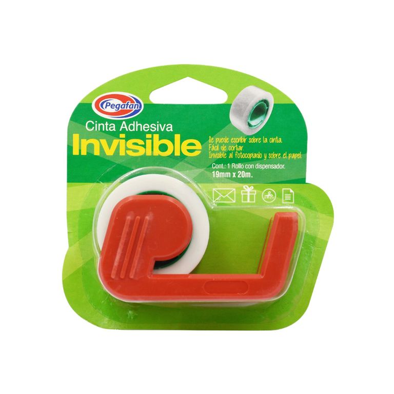 Cinta Pegafan Invisible 19mm x 20m Con Dispensador