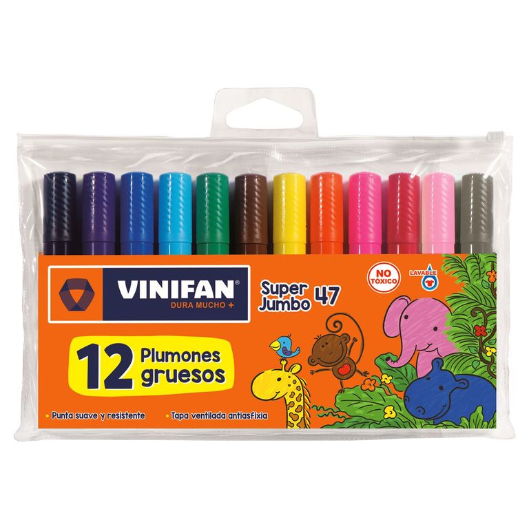 Plumones Vinifan Súper Jumbo 47 Estuche 12 Und