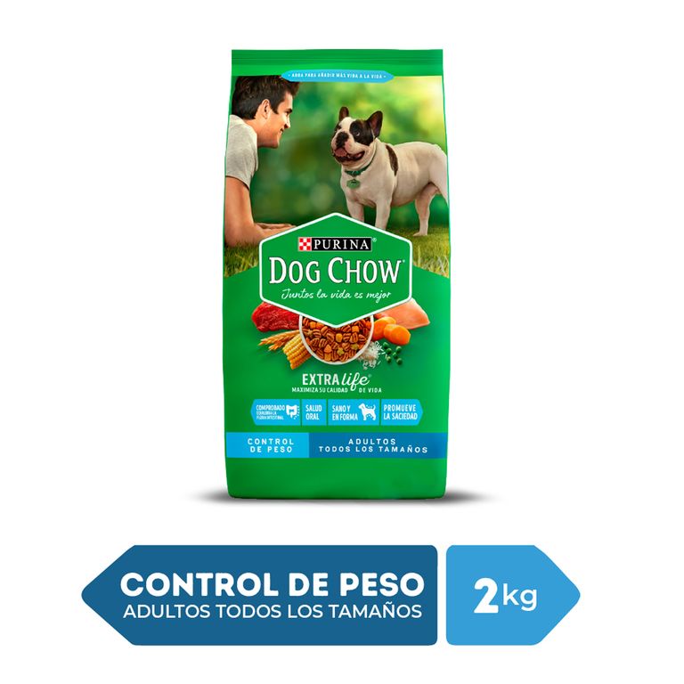 Alimento Seco Perros Adultos Dog Chow Control Peso Bolsa 2 Kg