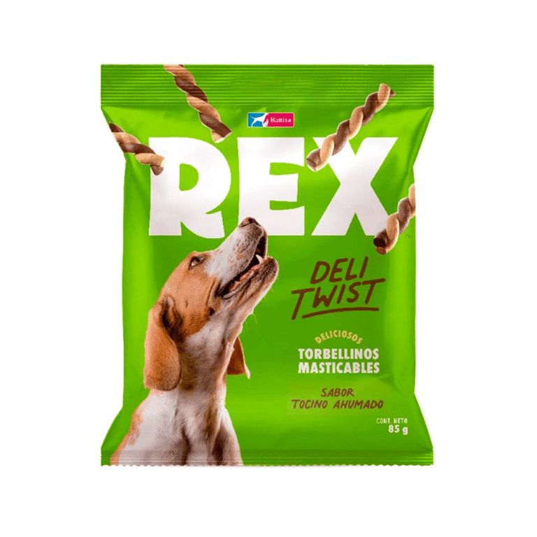 Snack Perros Rex Deli Twist Tocino Ahumado Bolsa 85 g