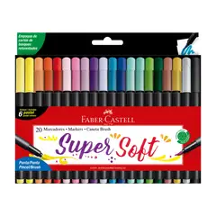 FABER CASTELL - Plumones Faber Castell Super Soft Empaque 20 Und