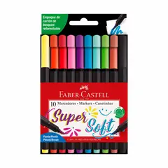 FABER CASTELL - Plumones Faber Castell Super Soft Empaque 10 Und