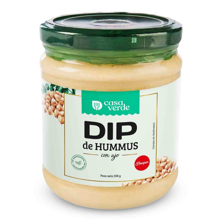 Dip Casa Verde Hummus con Ajo Pote 240 g