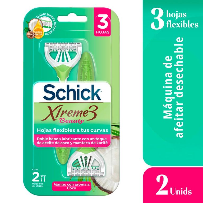 Máquina de Afeitar Schick Xtreme Beauty Piel Delicada Empaque 2 Und