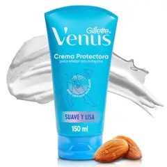 VENUS - Crema Afeitadora Suave Aceite Almwndras Envase 150 mL