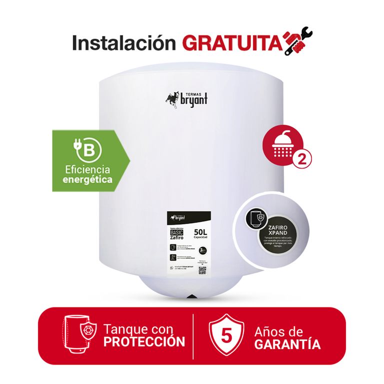 Terma Eléctrica 50L Bryant Basic Zafiro