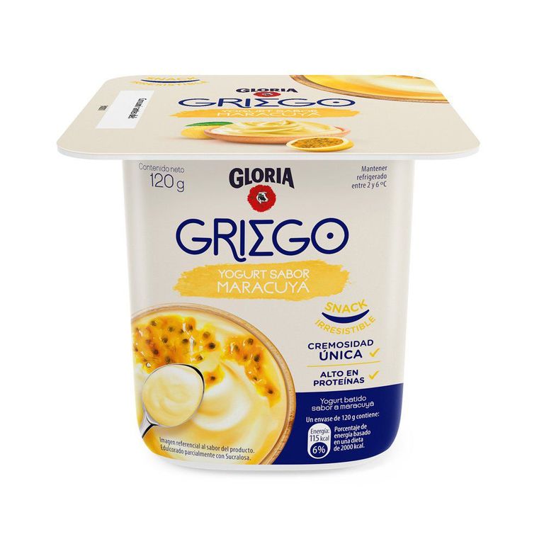 Yogurt Gloria Griego Maracuyá Envase 120 g