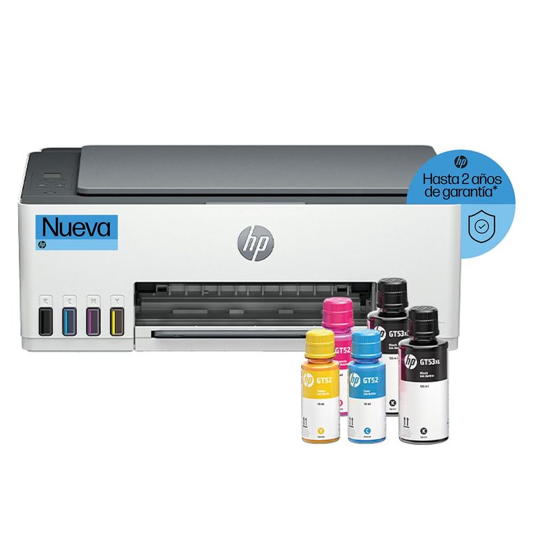 Impresora Multifuncional HP Smart Tank 580 Tinta Continua Color Wi-Fi Smart App Escáner (1F3Y2A)